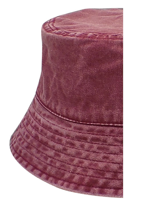 Brims and Trims Denim Women's Bucket Hat Burgundy