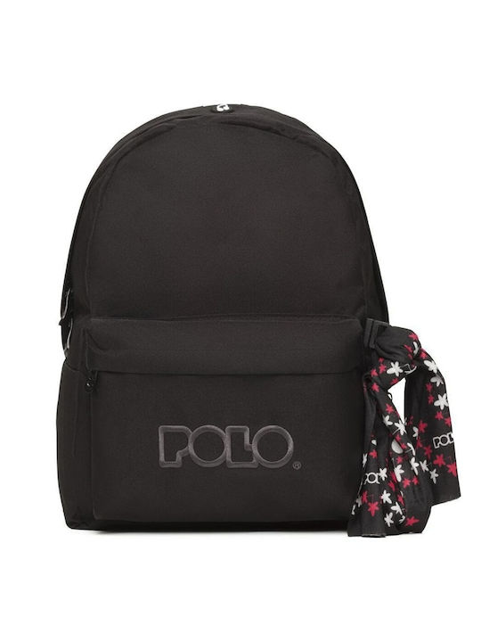 Polo Schulranzen Rucksack Junior High-High School in Schwarz Farbe 2022