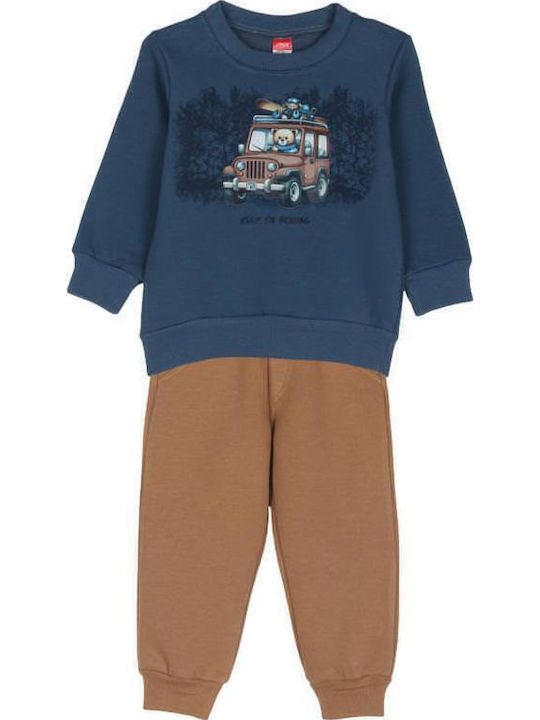 Joyce Kids Sweatpants Set Navy Blue 2pcs Keep On Rolling 2462121