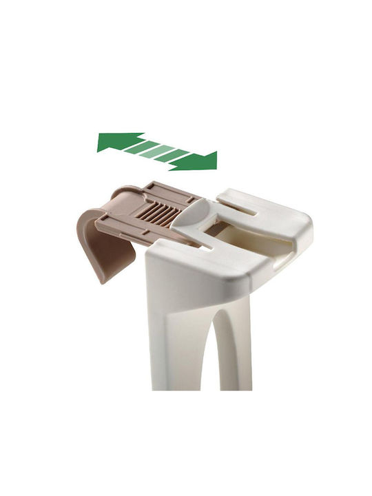 Bama Single Wall-Mounted Bathroom Hook ​2x2cm Cream/Brown