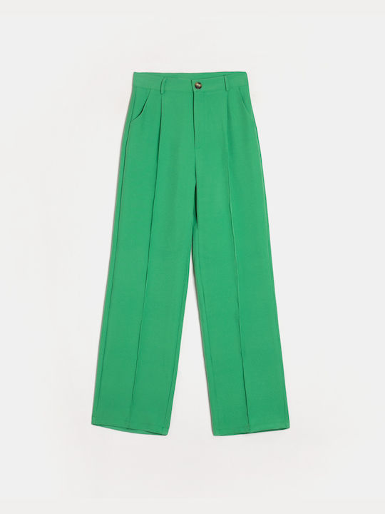 Women's Suit Set with Jacket and Trousers - Green