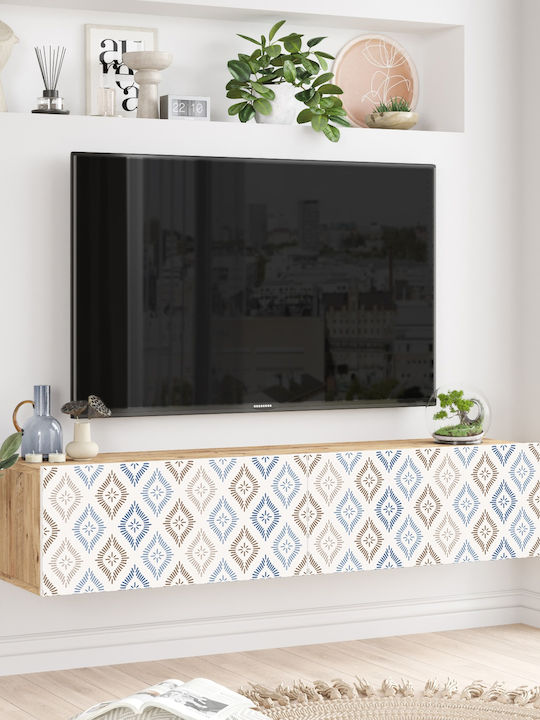 TV Stand Wooden Shetland Pine/White L140xW31.6xH29.6cm