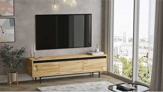TV-Ständer Midlothian Natur/Schwarz M160xP35.5xH45.2cm