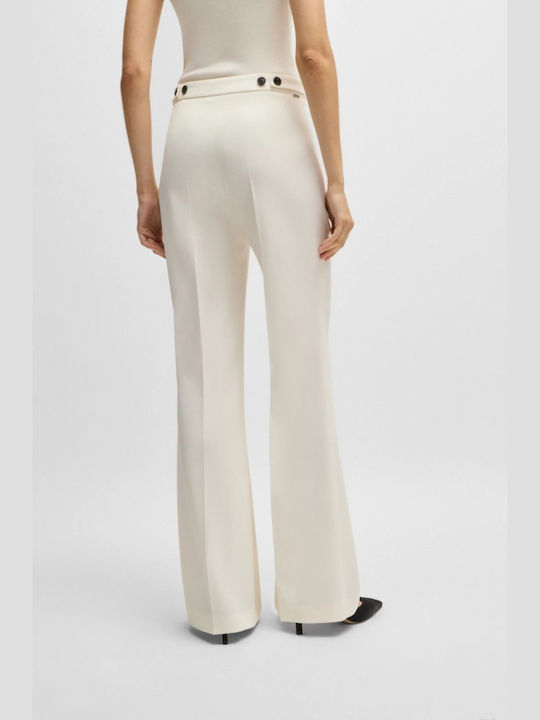 Hugo Boss Women's Fabric Trousers Ecru