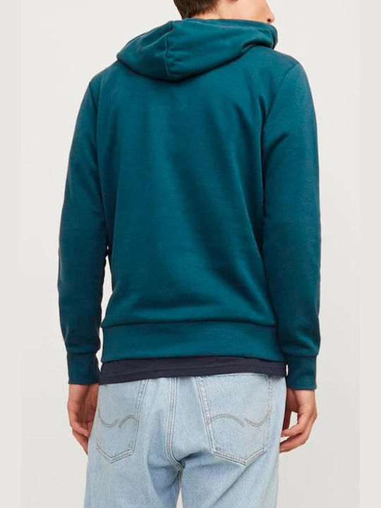 Jack & Jones Men's Sweatshirt with Hood Deep-teal