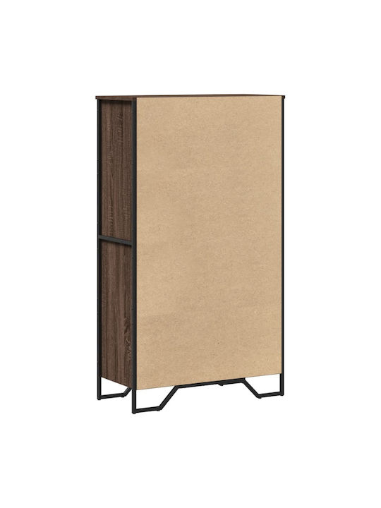 Brown Wooden Bookcase 79.5x35.5x137.5cm