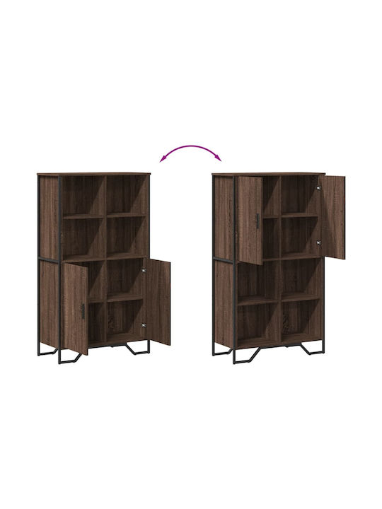 Brown Wooden Bookcase 79.5x35.5x137.5cm