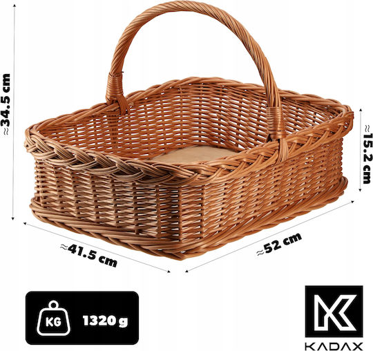 Kadax Storage Basket Wicker Brown 1pcs