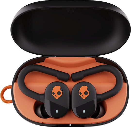 Skullcandy Push Play Active In-Ear Bluetooth-Freisprecheinrichtung Kopfhörer mit Schweißresistenz und Ladeetui Black/Orange