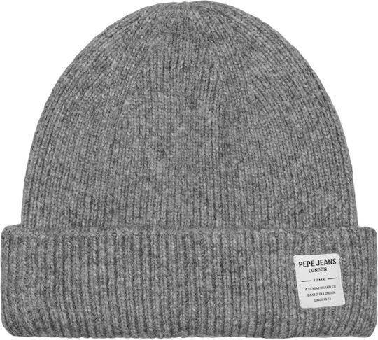 Beanie Ανδρικός Σκούφος Πλεκτός σε Γκρι χρώμα
