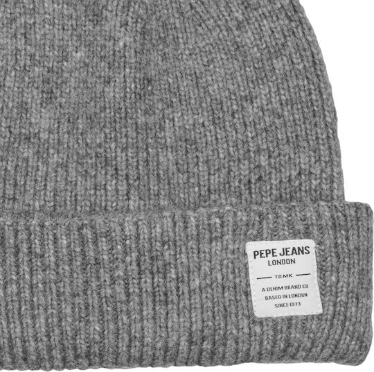 Beanie Ανδρικός Σκούφος Πλεκτός σε Γκρι χρώμα