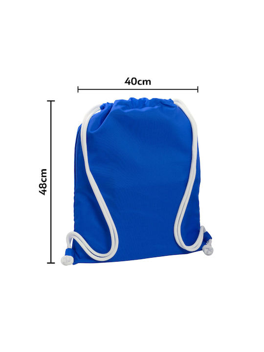 Dance Like Everyone's Watching Drawstring Backpack Gymbag Blue Pocket 40x48cm & Thick Cords