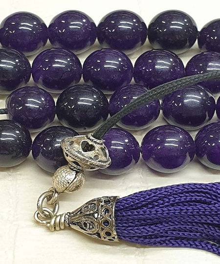 Roloi Komboloi Amethyst Worry Beads Purple 30cm