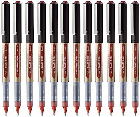 Uni-Ball Pen Rollerball 1mm Red with Red Ink 12pcs