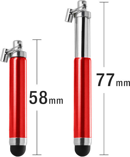 Avizar 3.5mm Jack Стилус Пен в Червен цвят