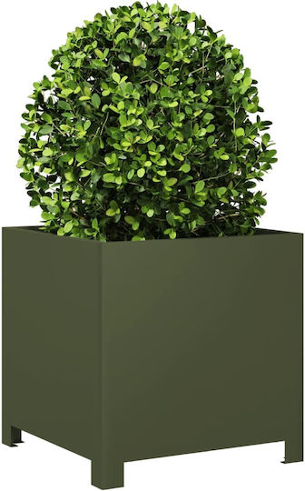 vidaXL Garten Set 2 Blumenkästen Metall Olive, Green