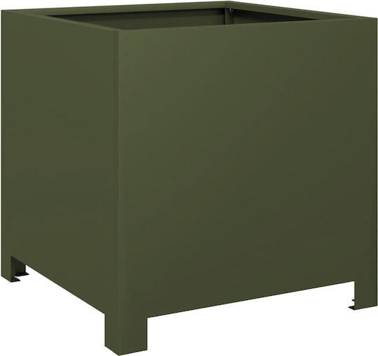 vidaXL Garten Set 2 Blumenkästen Metall Olive, Green