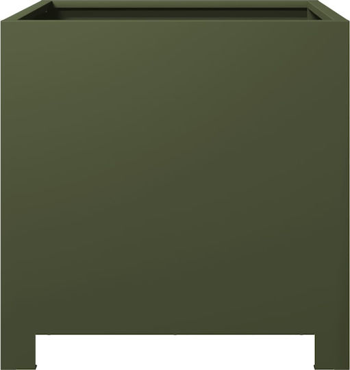 vidaXL Garten Set 2 Blumenkästen Metall Olive, Green