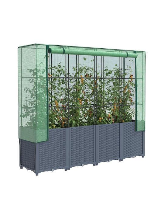 vidaXL Planter Box Plastic Bronze 160x40x153cm.
