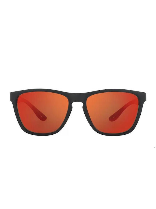 Polareye Sunglasses with Black Plastic Frame and Red Polarized Mirror Lens