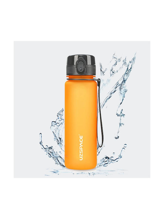 Uzspace Tritan Bpa Free Water Bottle Plastic 500ml Orange