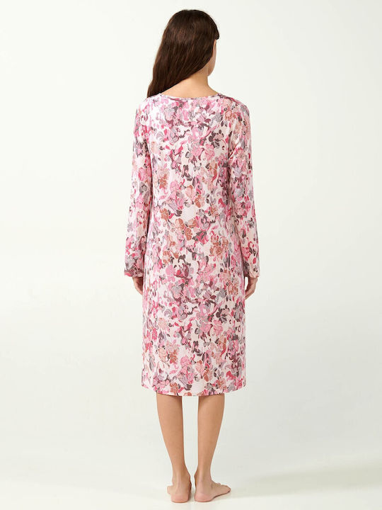 Vamp Winter Damen Nachthemd Pink
