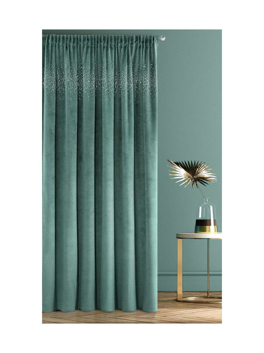 Eurofirany Curtain with Pencil Pleat Aurora Turquoise 140x270cm