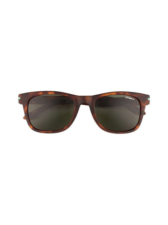 O'Neill Sunglasses with Brown Tartaruga Plastic Frame and Green Polarized Lens ONS 9030 2.0 928