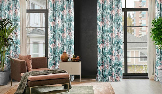 Eurofirany Perdea cu Capse Madera Verde 140x250cm