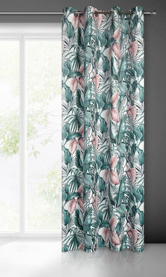 Eurofirany Perdea cu Capse Madera Verde 140x250cm