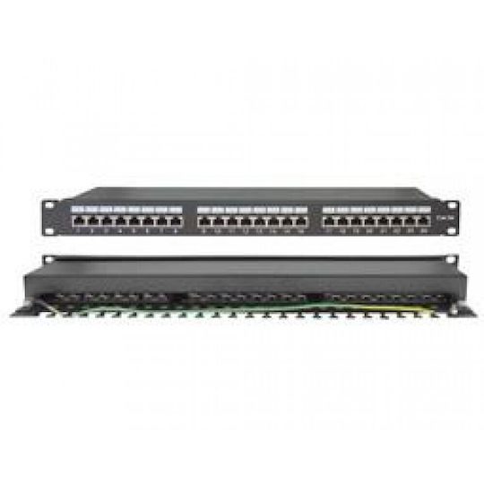 Telephone Patch Panel for Rack 1U 19" with 24 cat5e Ports