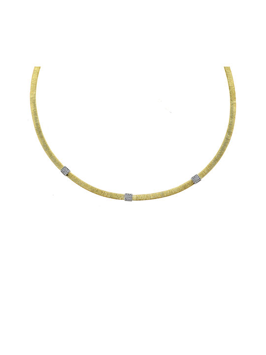 Necklace from White Gold 14K with Diamond