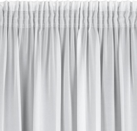 Eurofirany Perdea cu Coafură Dalia Albă 140x270cm