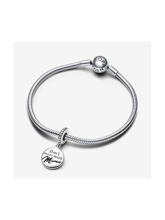 Pandora Charm Μαμά από Ασήμι Μαύρο