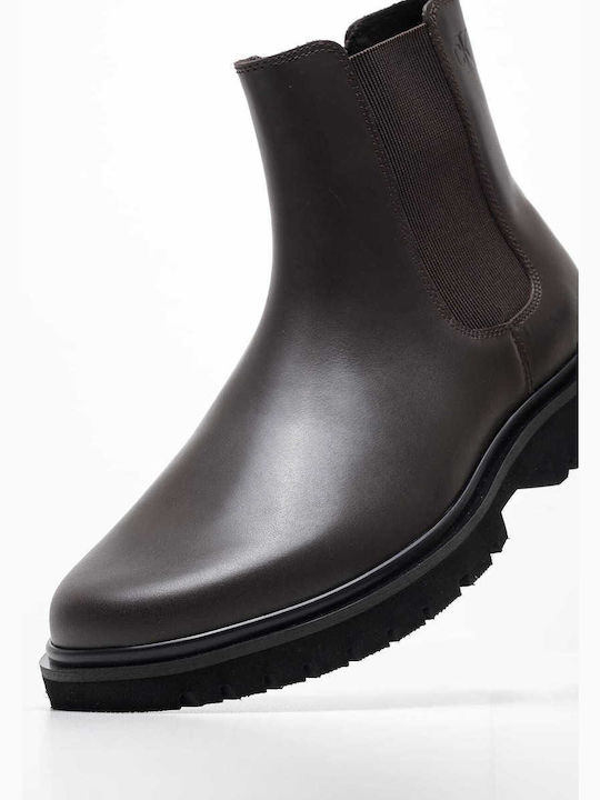 Calvin Klein Leather Brown Boots