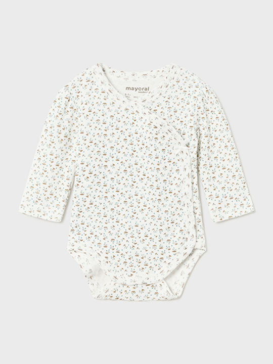 Mayoral Set Bodysuits Ecru Blue