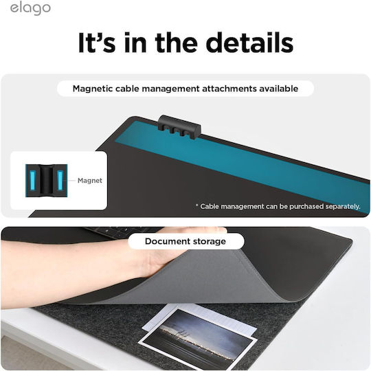 Elago EDESK-MAGMAT-BK Mouse Pad Μαύρο