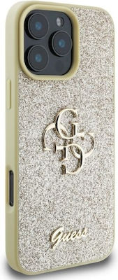 Guess Glitter Big 4g Back Cover Plastic Gold (iPhone 16 Pro Max)