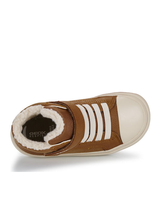 B Gisli Kids Sneakers High Anatomic with Scratch Brown