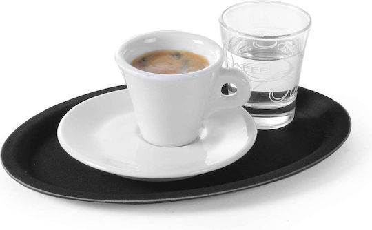 Hendi Oval Serving Tray Non-slip in Black Color 21x29x21cm 1pcs