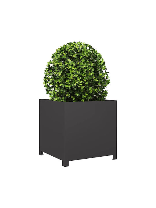 vidaXL Garden Planter Box 50x50cm Black Velvet-Black Metal 851213