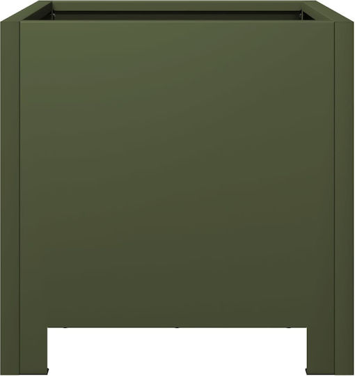 vidaXL Set 2 Metallische Blumenkästen Limette 30cm