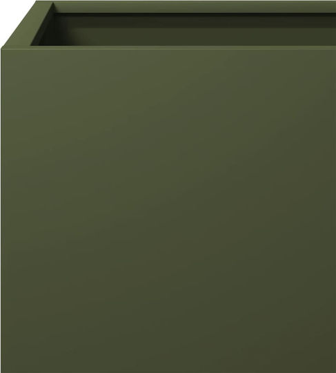 vidaXL Set 2 Metallische Blumenkästen Limette 30cm