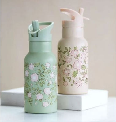 A Little Lovely Company Dbssbs59 Stainless Steel Drink Bottle Blossoms Sage Thermos Flask