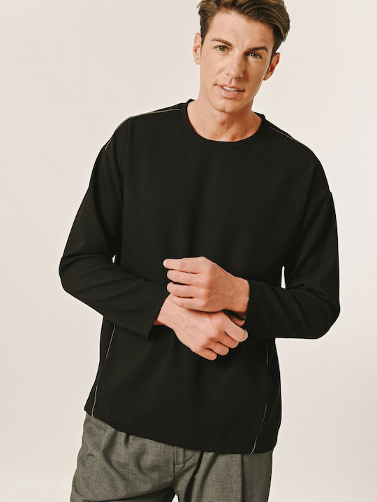 Edward Jeans Men's Long Sleeve Blouse Black