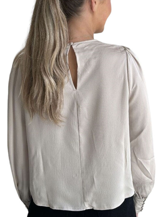 Only Women's Blouse Long Sleeve Ecru