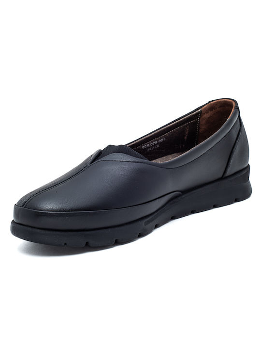 Air Anesis Leather Women's Moccasins in Black Color