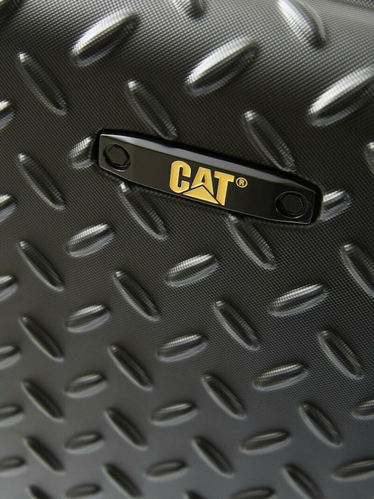 CAT Industrial Plate Medium Hard Suitcase Black with 4 Wheels Height 60cm