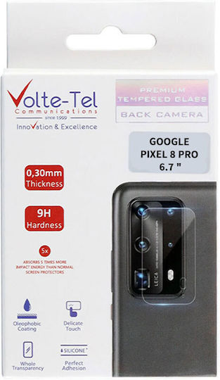 Volte-Tel Kameraschutz Gehärtetes Glas Black für das Google Pixel 8 Pro