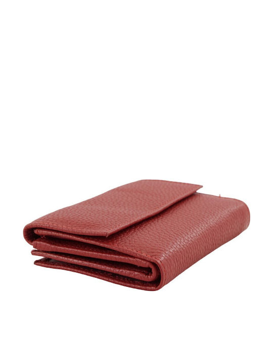 Small Leather Women's Wallet with RFID Red
